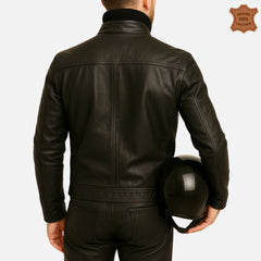 ZINOSKINS Men’s Black Leather Jacket – 100% Real Leather, Premium Quality 005