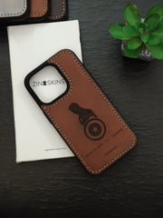 Vintage Superhero-Inspired Leather Phone Case | Handcrafted Minimalist Design