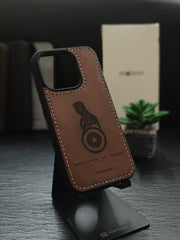 Vintage Superhero-Inspired Leather Phone Case | Handcrafted Minimalist Design