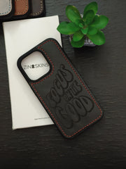 Leather Mobile Cover Compatible with iPhone Black Color ( 100% Real Leather ) #M104
