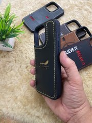 Leather Case for iPhone 13 Mini Back Cover With Sabr Cut Art | Zinoskins