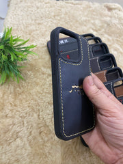 Leather Case for iPhone 16 Plus Back Cover With Sabr Cut Art | ZINOSKINS