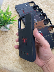 Leather Case for iPhone 11 Pro Back Cover With Spiderman Cut Art | ZINOSKINS