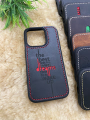 Leather Case for iPhone 12 Mini Back Cover With The best Way to Make You Dream Engraving And Cut Art | Zinoskins
