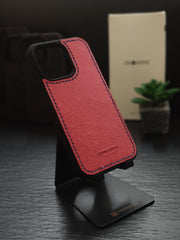 Vintage Superhero-Inspired Leather Phone Case | Handcrafted Minimalist Design