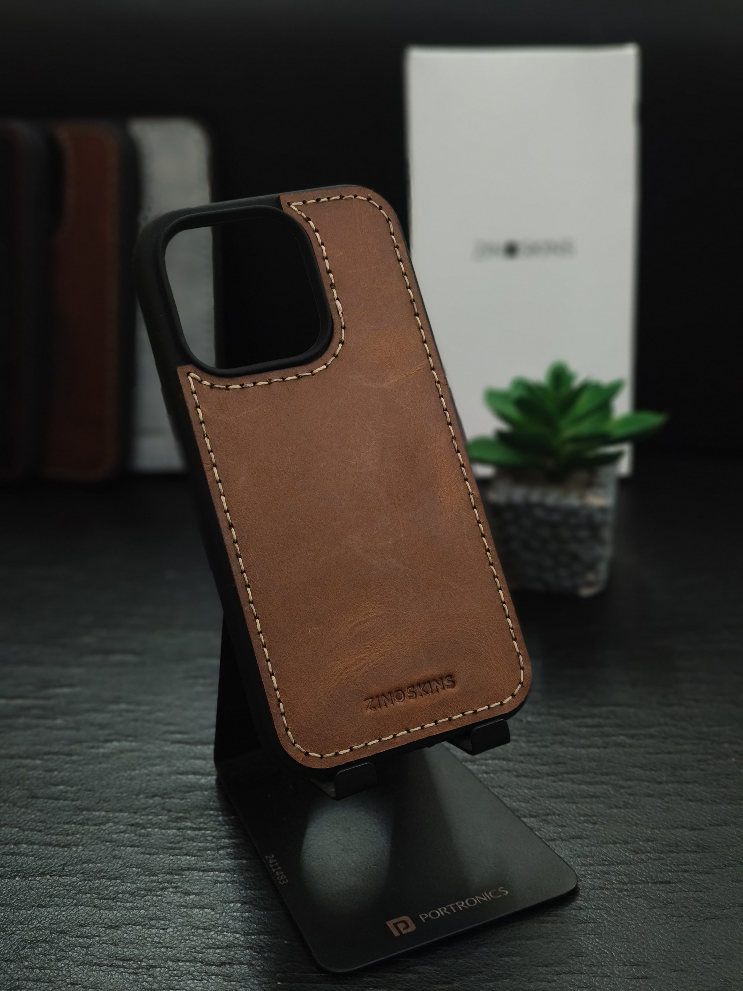 Leather Mobile Cover for Iphone Compatible with Iphone #M103 -Tan ( 100% Real Leather )