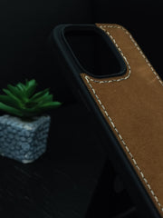 Leather Mobile Cover for Iphone Compatible with Iphone #M103 -Tan ( 100% Real Leather )