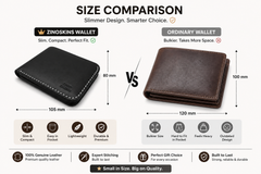 Mens Premium Leather Wallet Slim Minimalistic Style 100% Real Leather Bottle Green Color