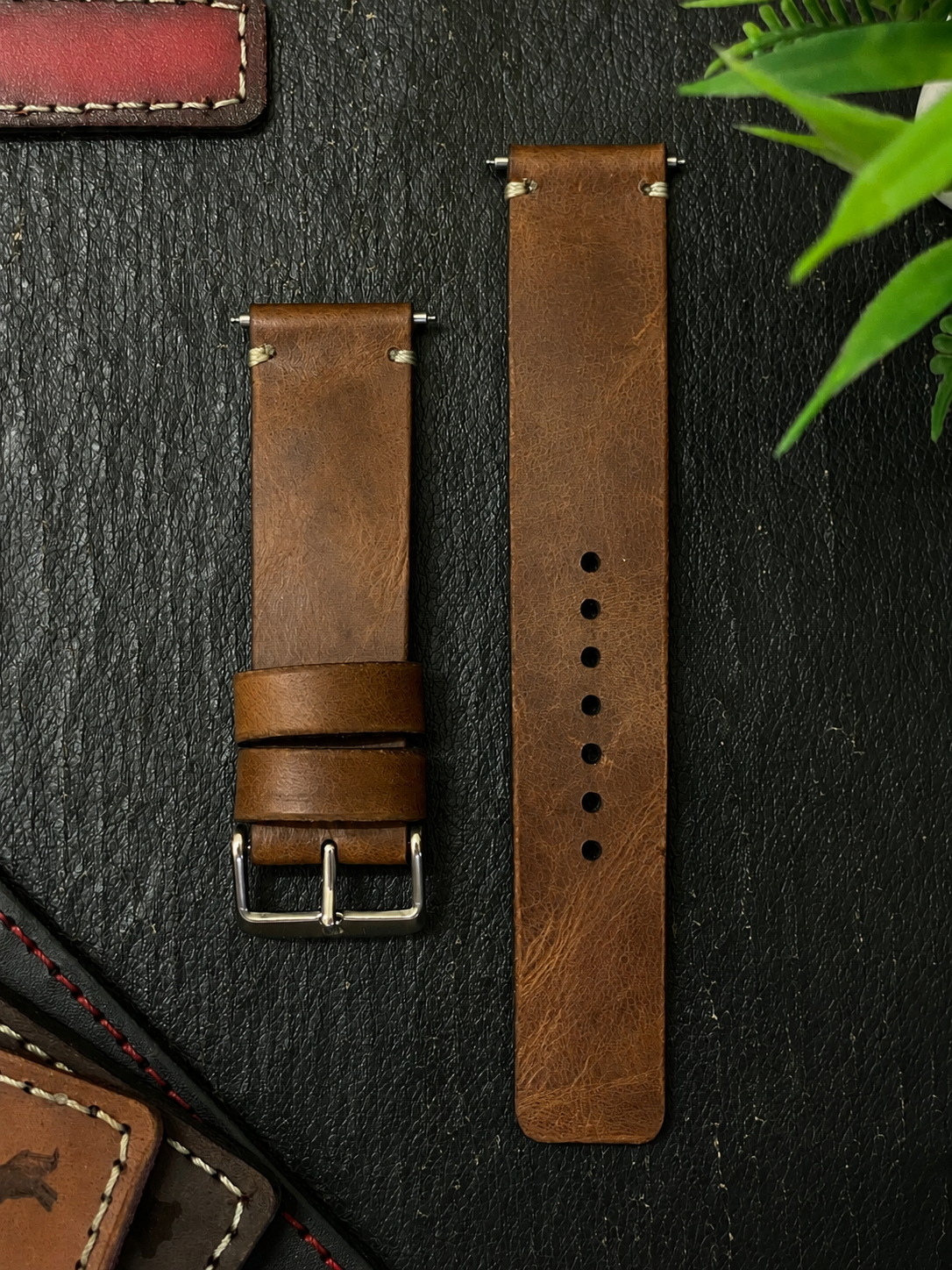 Tan Color Leather Strap Simple Style Band for Watch | ZINOSKINS
