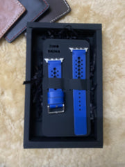Blue Leather Strap N Band Style Straps for Apple Watch Leather Band | ZINOSKINS