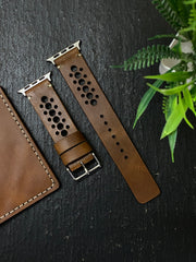 Tan Color Leather Strap N Band Style Band for Apple Watch | ZINOSKINS
