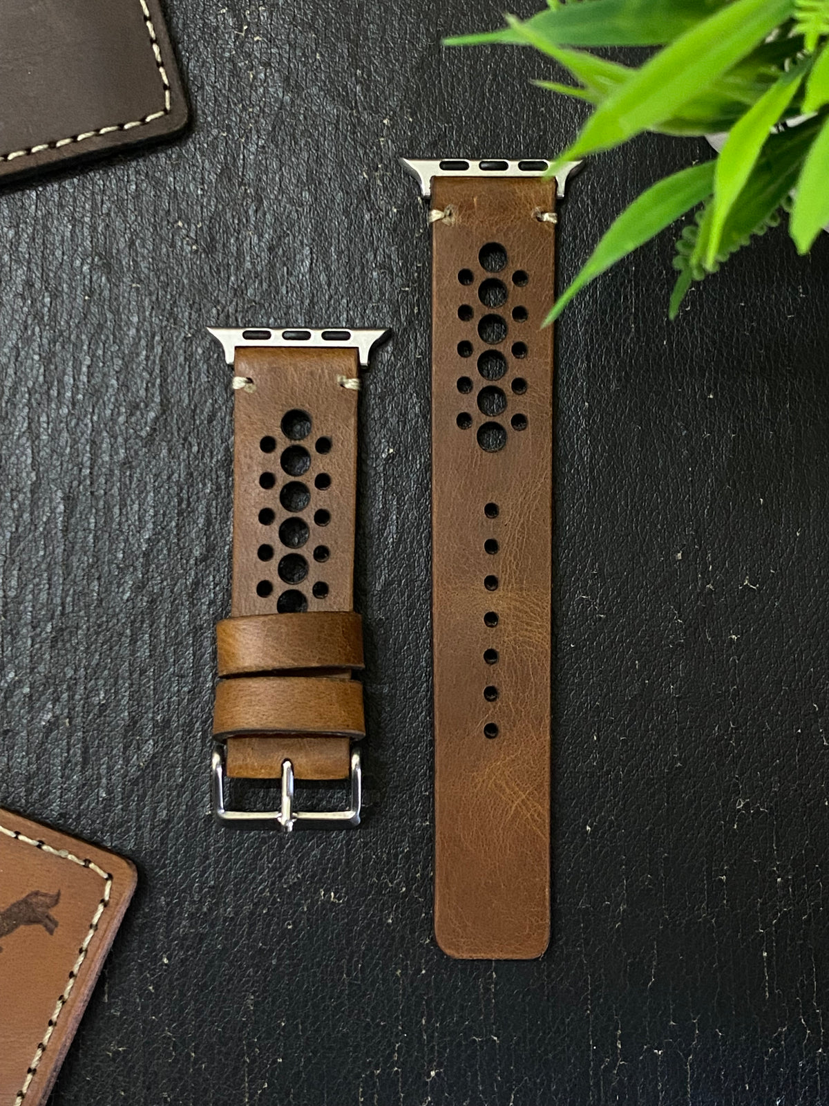 Tan Color Leather Strap N Band Style Band for Apple Watch | ZINOSKINS