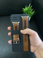 Tan Color Leather Strap N Band Style Band for Apple Watch | ZINOSKINS