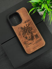 Premium Leather Case for iPhone 16 Pro Back Cover With Heart Engraving by Zinoskins